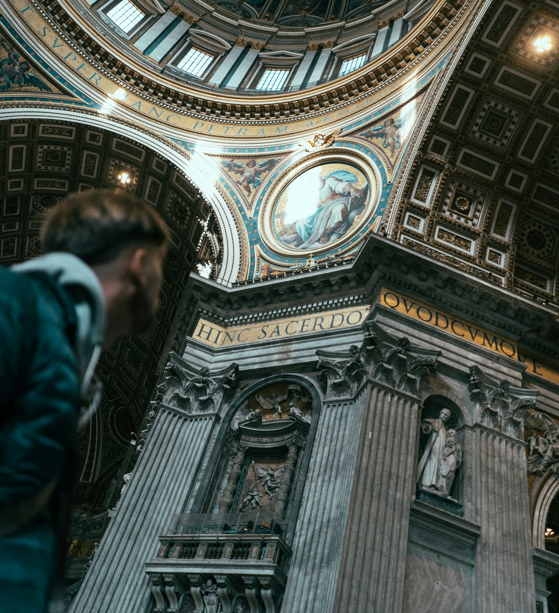 Image of student inside cathedral